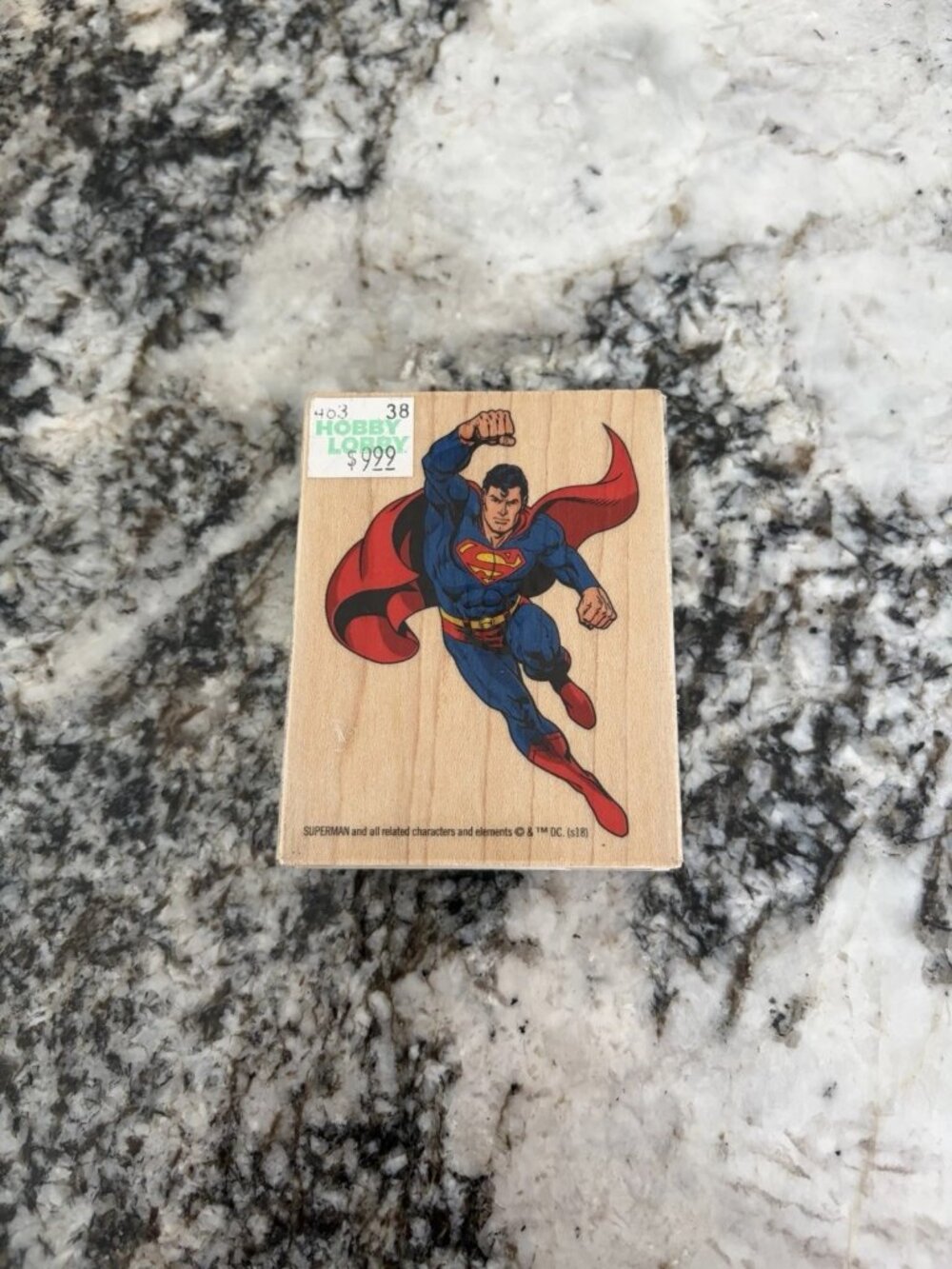 DC Comics Superman Wood Base Rubber Stamps Pair